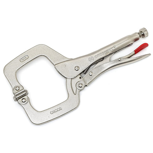 CRESCENT C11CCSVN 11″ 280mm Locking Plier C-Clamp with Swivel Pad Tips