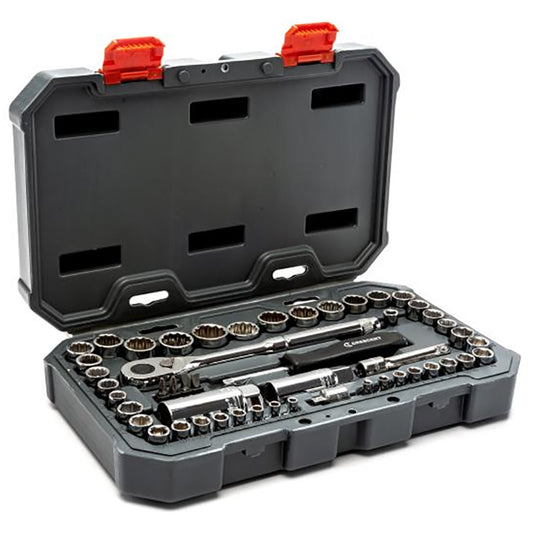 CRESCENT CSWS13C 50 Piece 1/4″ & 3/8″ Drive, 6 & 12 Point Metric/SAE Mechanics Socket Tool Set