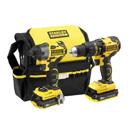 Stanley FATMAX® FMCK467D2-XE 18V Cordless Brushless Hammer Drill and Impact Driver Combo Kit