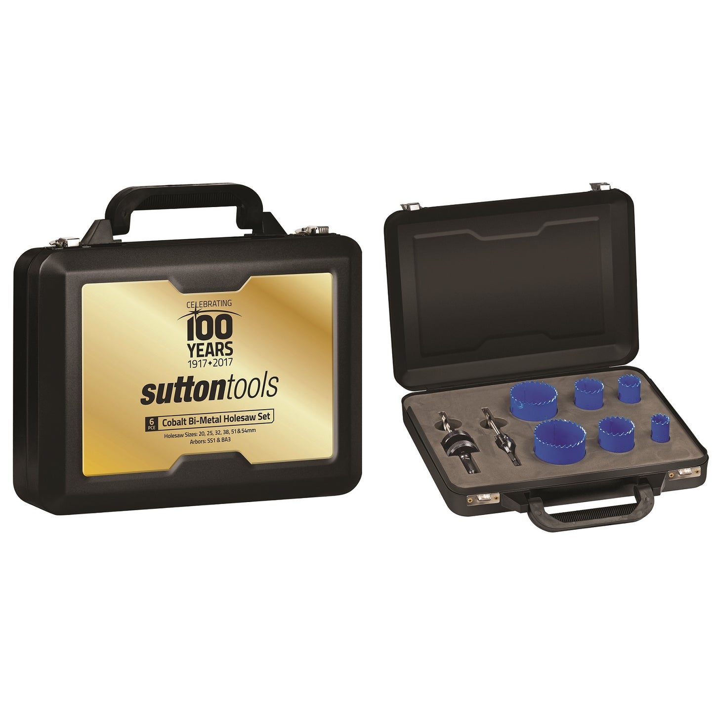 Sutton Tools H105S100 6 Piece Cobalt Bi-Metal Holesaw Set 100 Year Anniversary in Limited Edition Metal Case