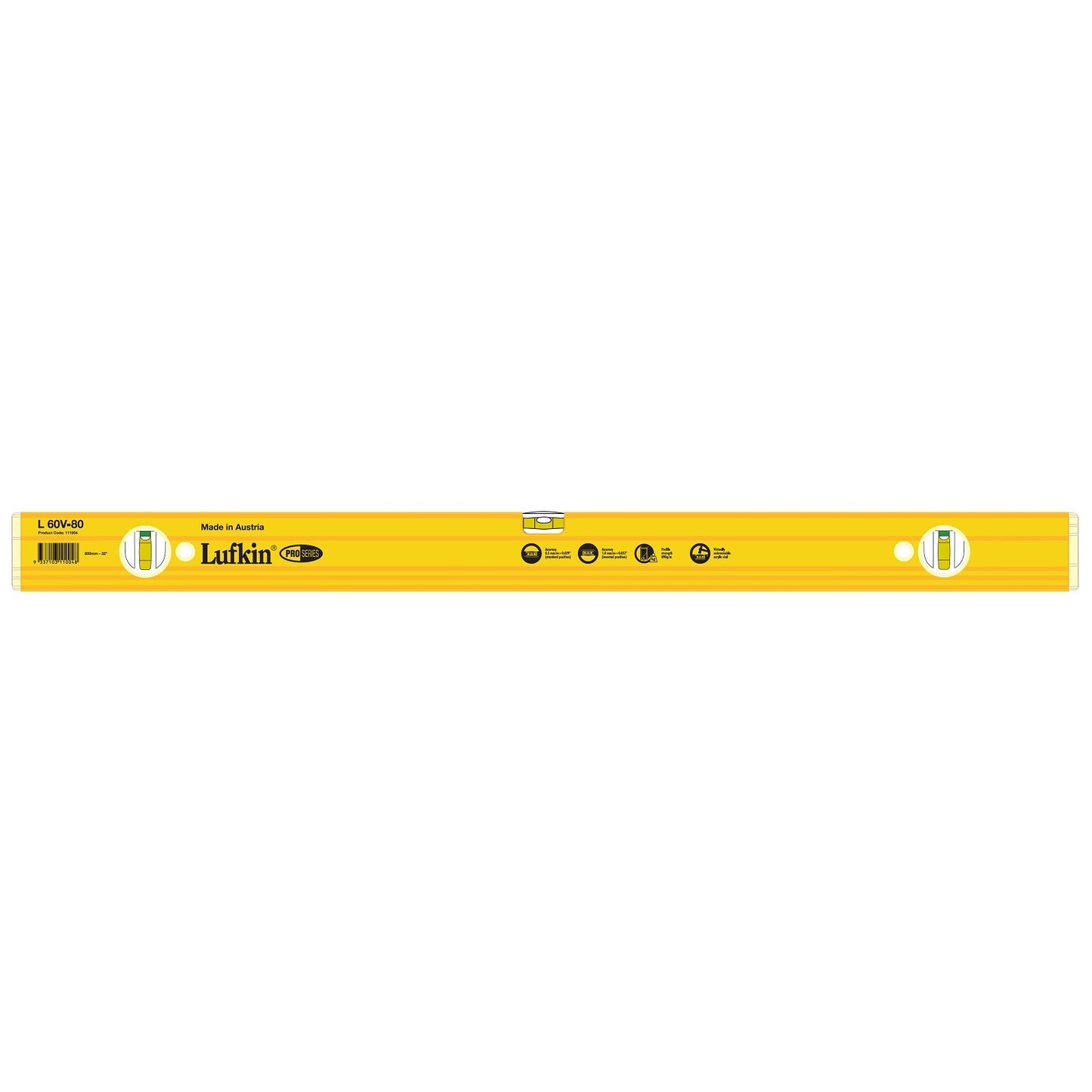 Lufkin L60V-80 HD Level Box 3 Vial 80cm ‘Made in Austria’ Stabila Equivalent