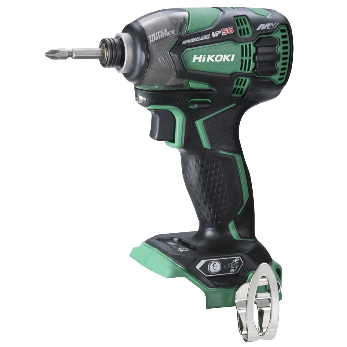 HiKOKI WH36DB(H4Z) 36V MultiVolt Lithium-Ion 1/4″ Hex Drive Brushless IP56 Impact Driver Skin Only – Tool Only